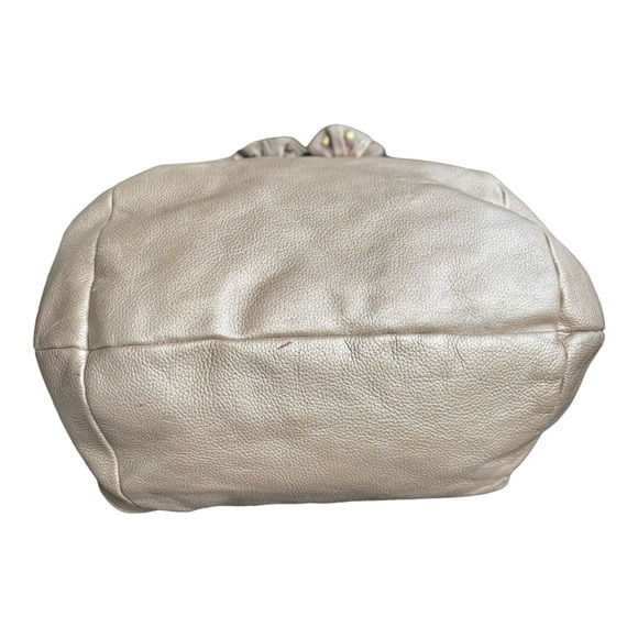 Isabella Fiore Star Stud Angie Bag Beige Bronze Leather Bag Gold with Gold Studs - Picture 5 of 11